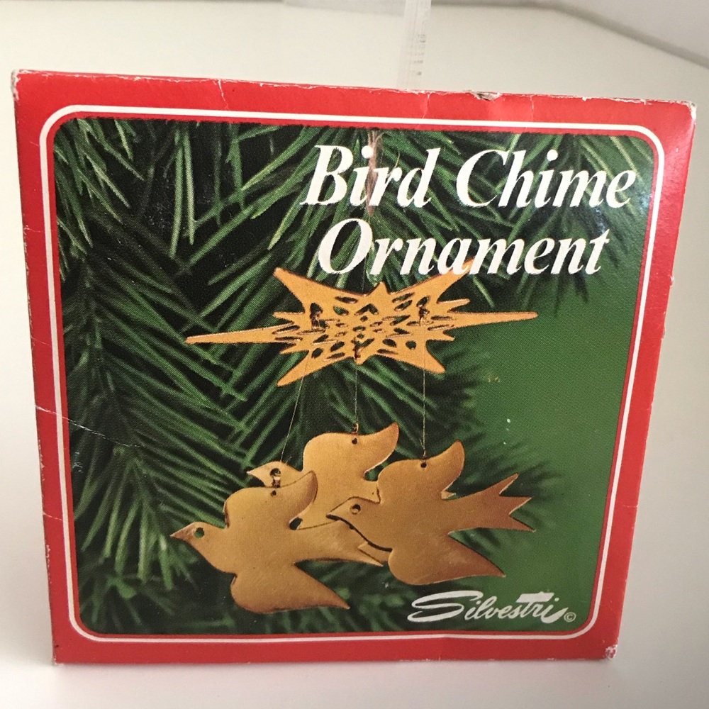 Silvestri Bird Brass Chime Christmas Ornament - Vintage - Made in Hong Kong